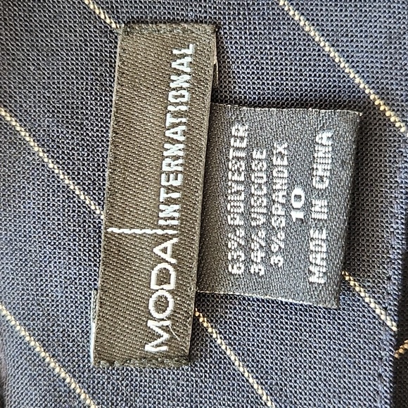 Moda International VS Navy Striped Dress NWOT - Picture 6 of 6